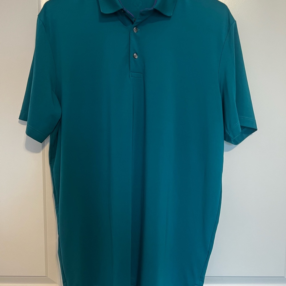 Greyson emerald green golf polo